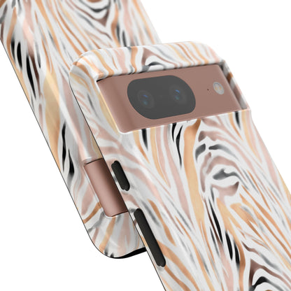 Tough Case — Neutral Watercolor Tiger Stripe Phone Case