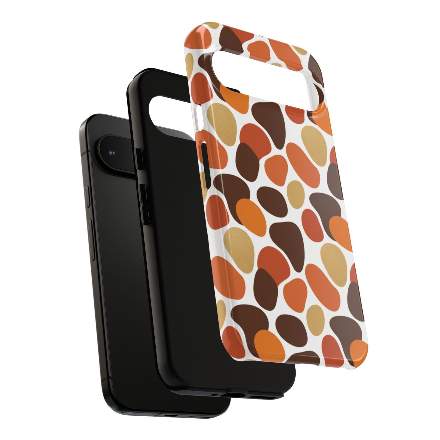 Phone Case — Retro Pebble Pattern in Warm Autumn Colors