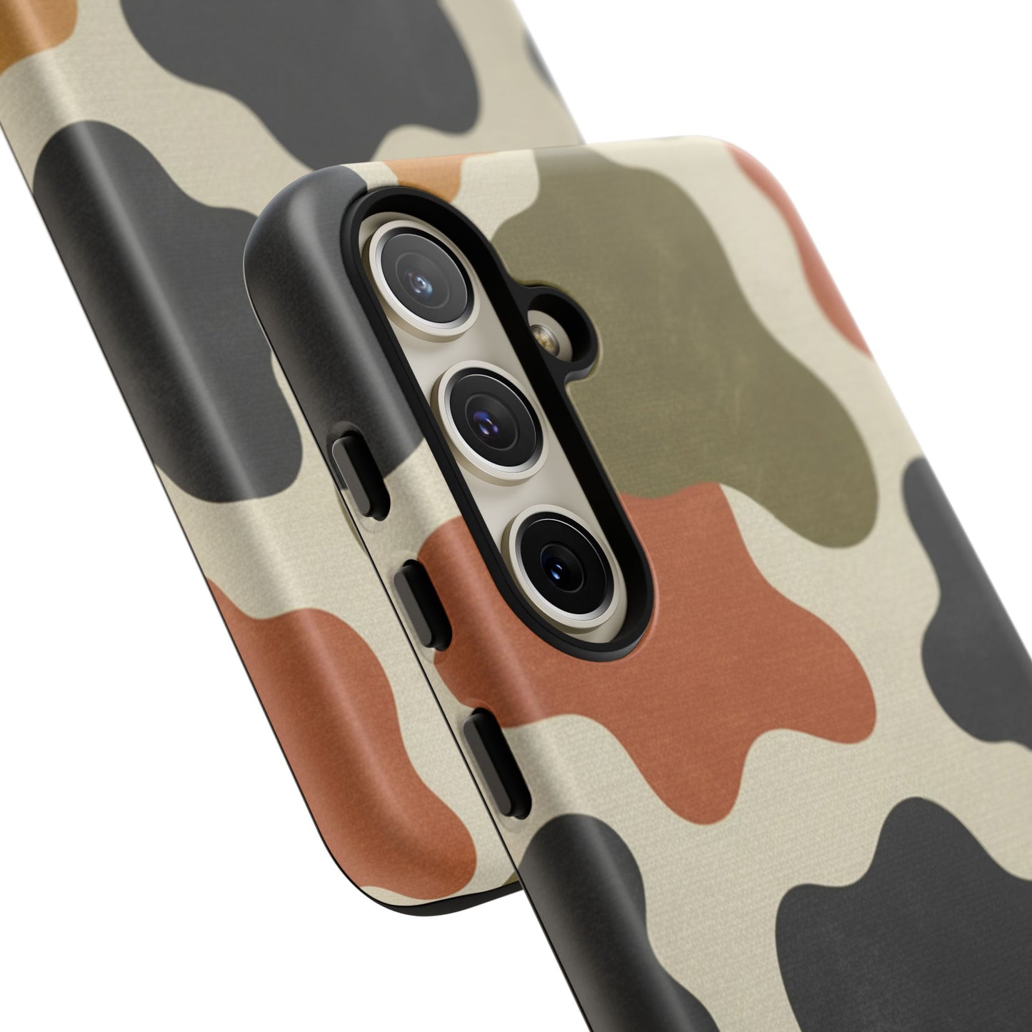 Retro Abstract Camouflage Phone Case — Earth Tone Tough Case