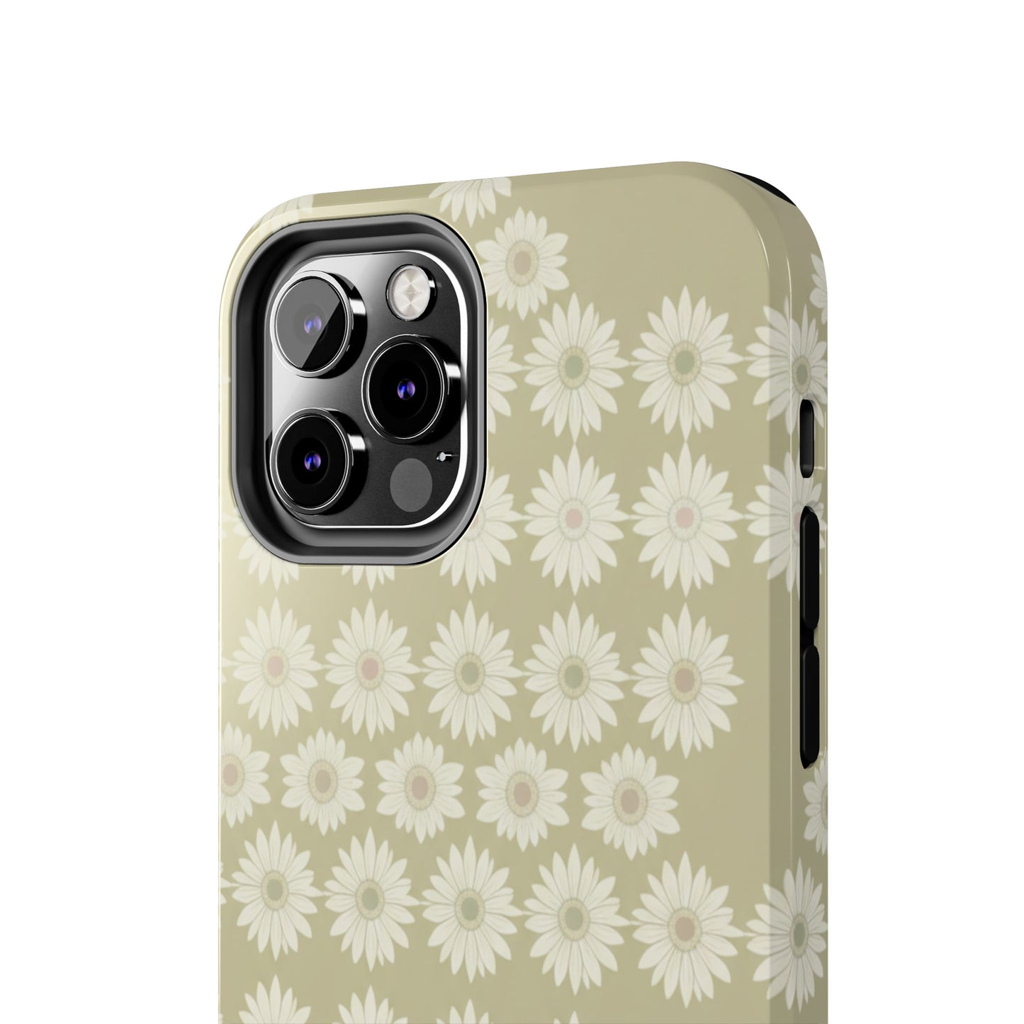 Daisy Pattern Tough Phone Case — Protective Floral iPhone Cover