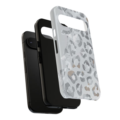 Silver Leopard Tough Phone Case