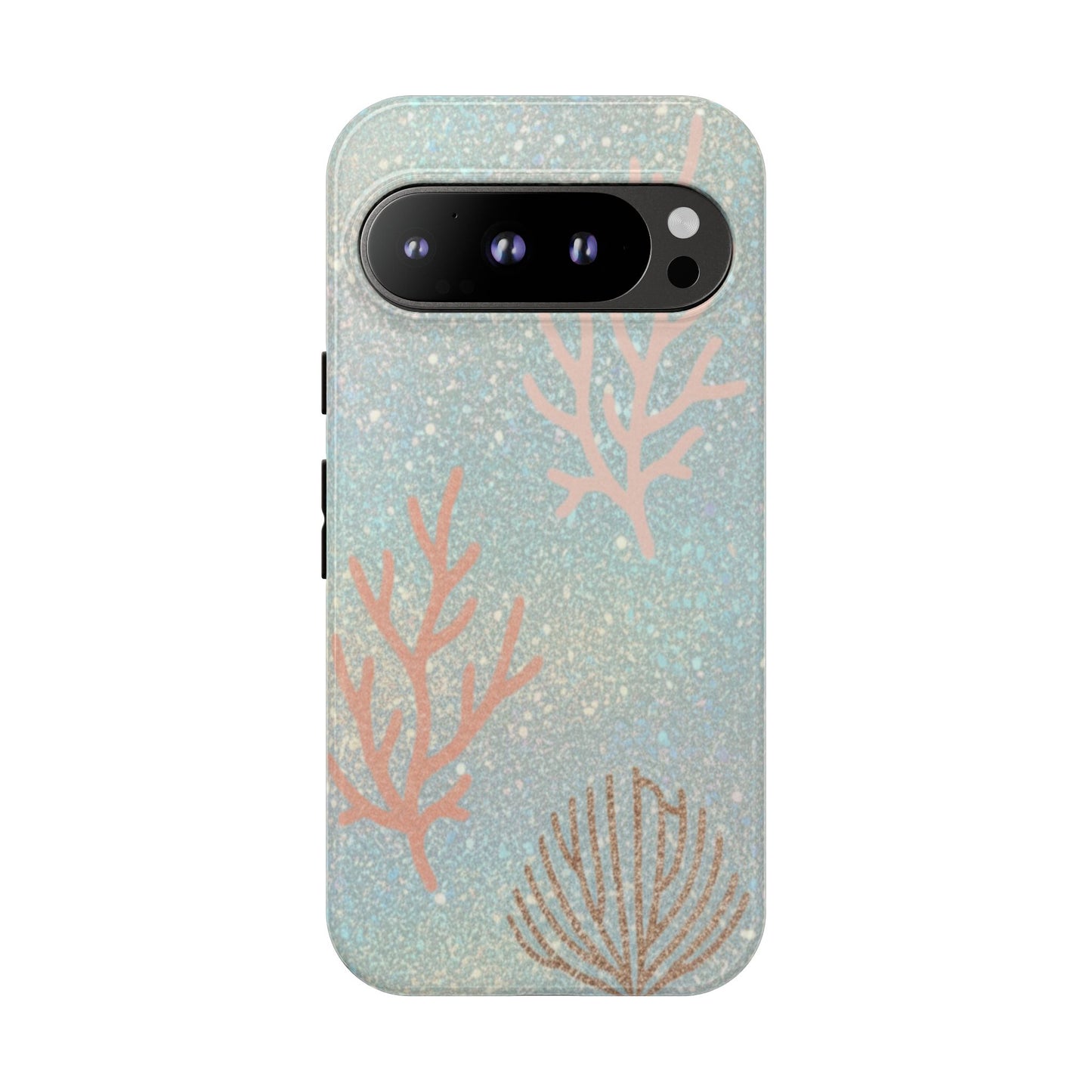 Seafoam Sparkle Phone Case – Coral & Seashell Tough Case