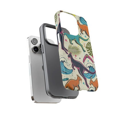 Tough Cases — Colorful Surfing Kangaroo Phone Case