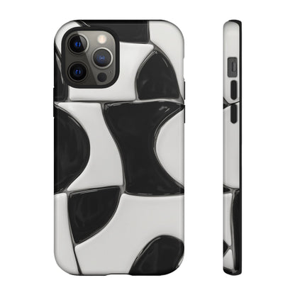 Black & White Abstract Pattern Tough Phone Case