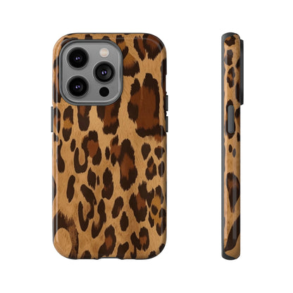 Leopard Print Tough Phone Case — Durable Animal Print Protective Cover