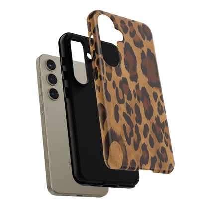 Leopard Print Tough Phone Case — Durable Animal Print Protective Cover