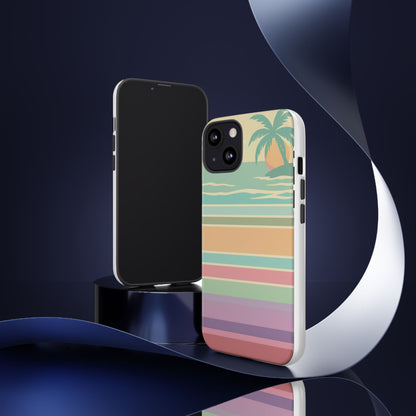 Tough Case — Retro Pastel Sunset Palm Tree Phone Case
