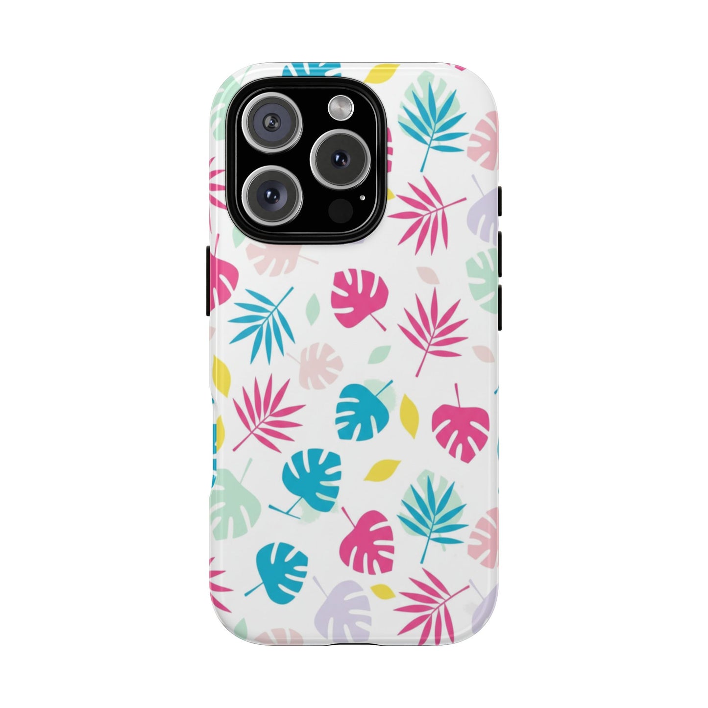Tropical Leaf Phone Case — Colorful Pastel Monstera & Palm iPhone Case