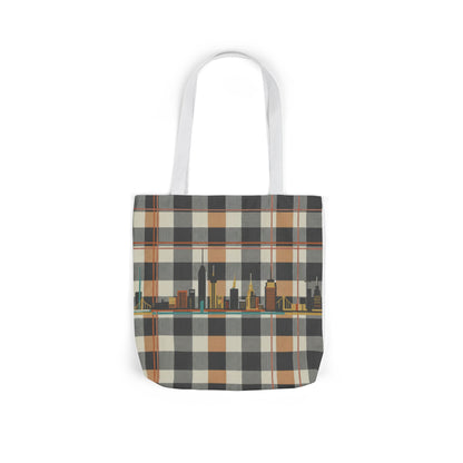 Plaid City Skyline Canvas Tote — Urban Plaid Eco Shopper