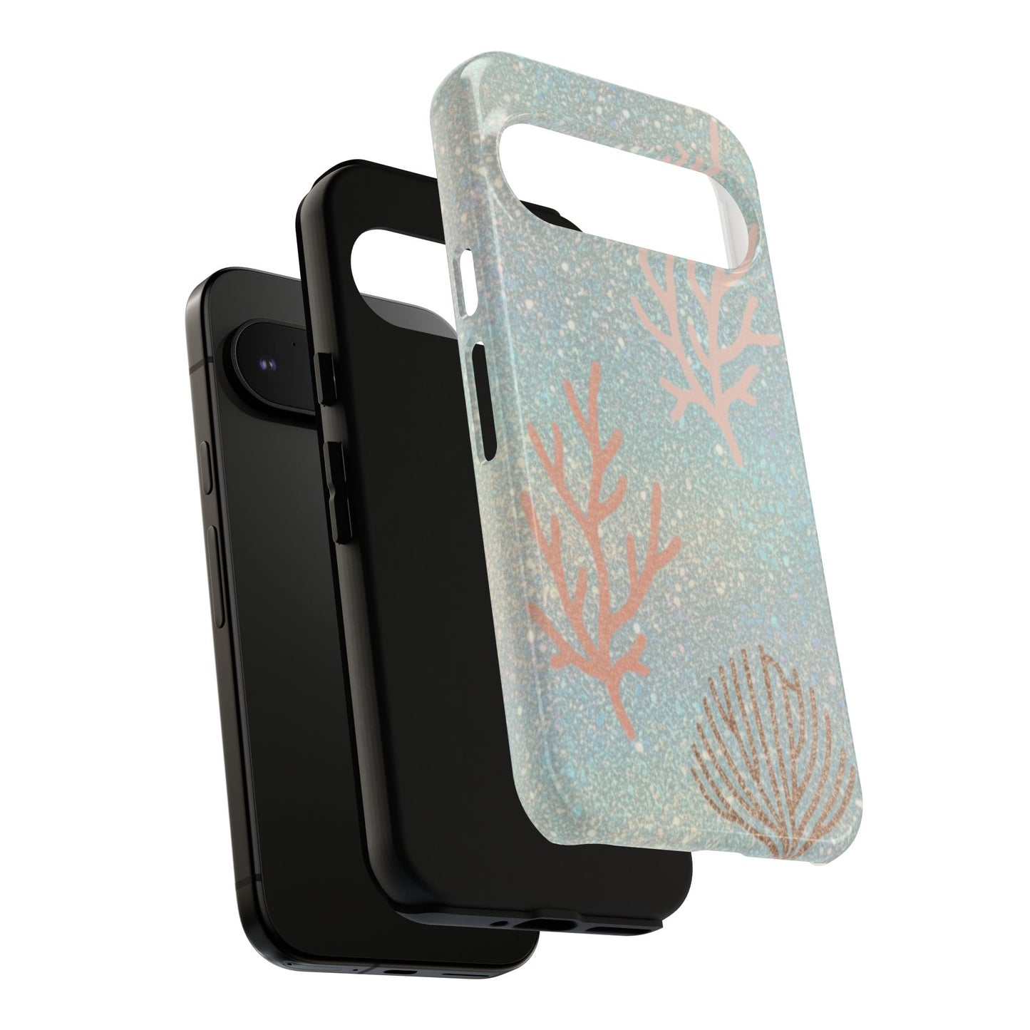 Seafoam Sparkle Phone Case – Coral & Seashell Tough Case