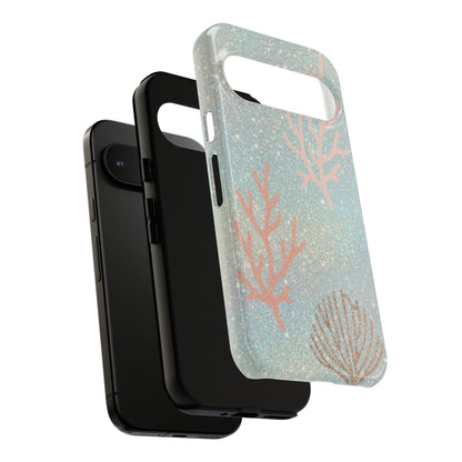 Seafoam Sparkle Phone Case – Coral & Seashell Tough Case