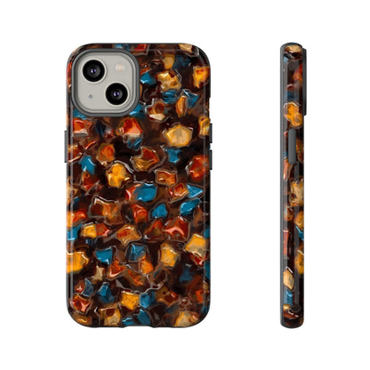Phone Case - Amber Tortoiseshell Mosaic Protective Cover