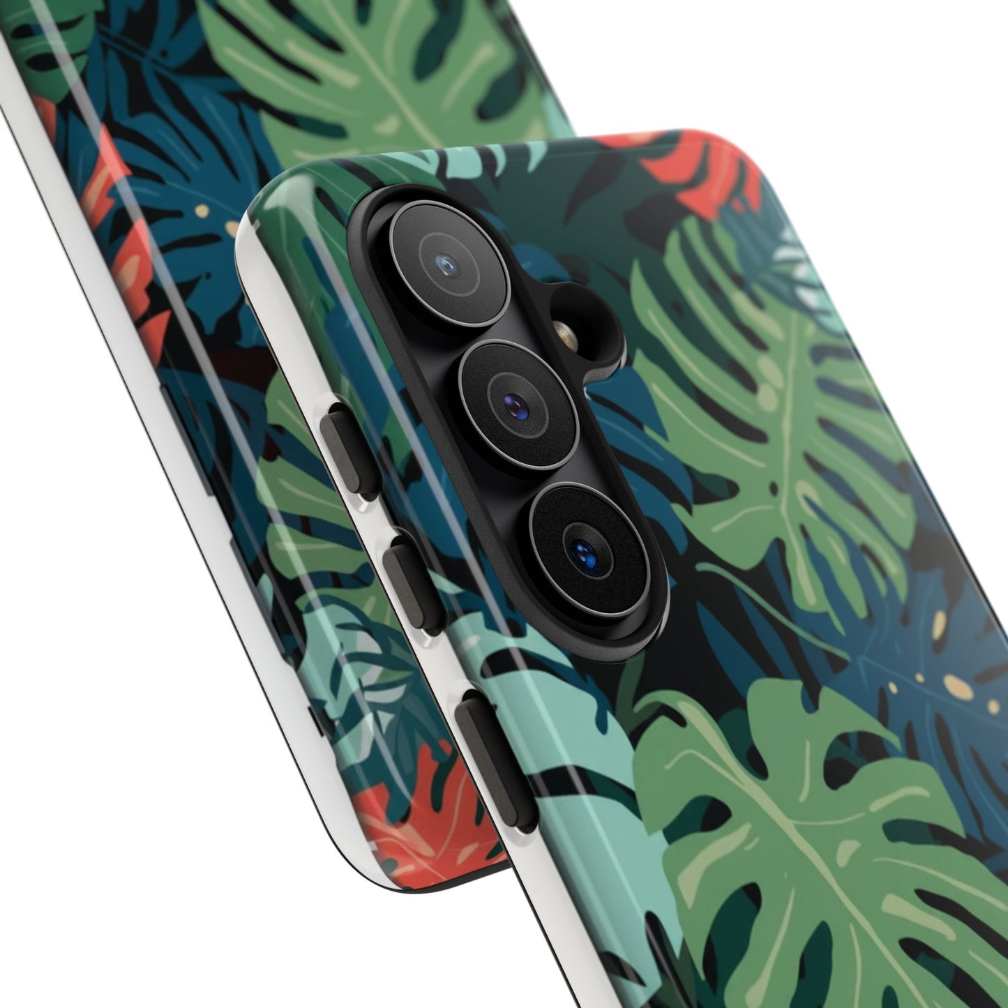 Tropical Monstera Phone Case — Colorful Leaf Protective Tough Case