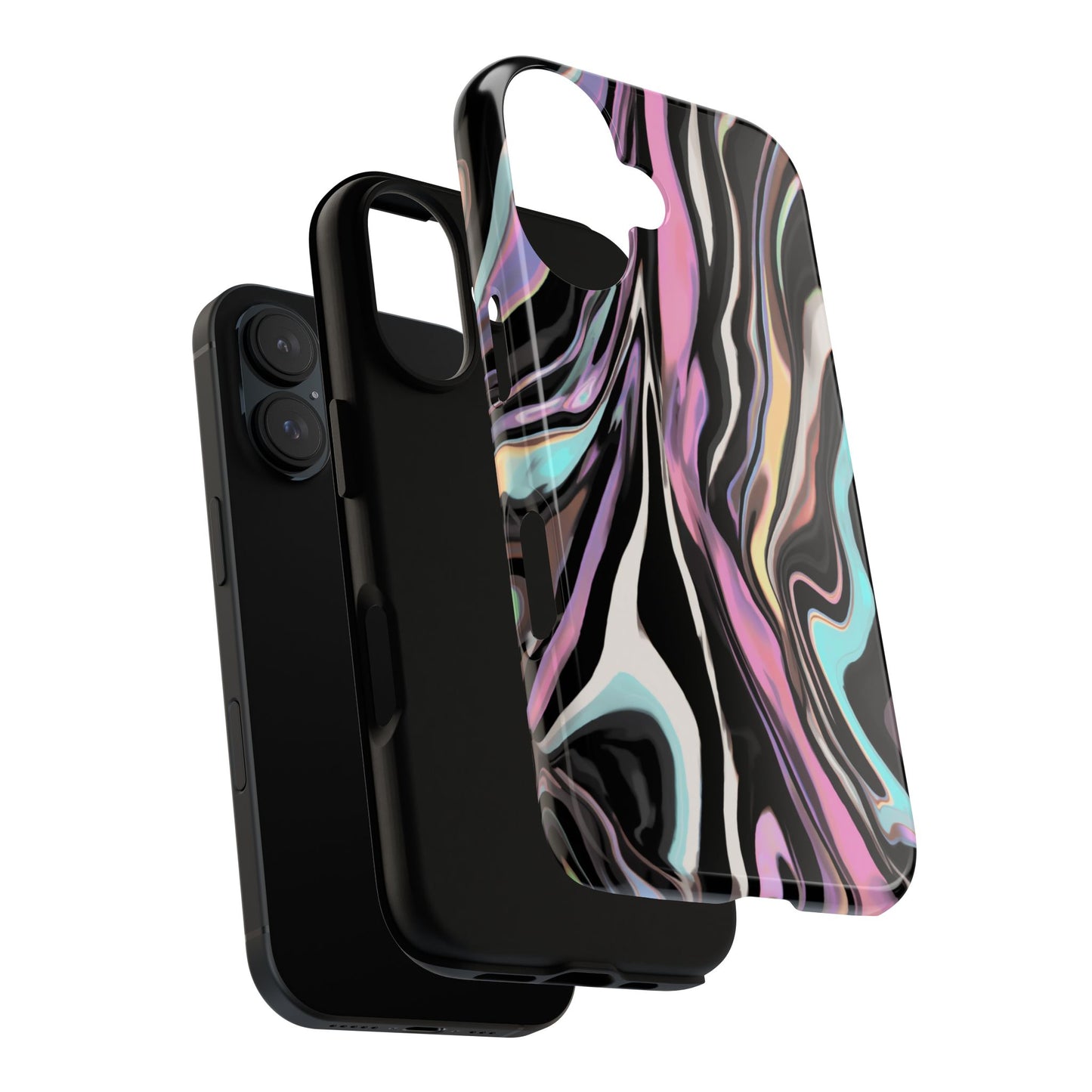 Abstract Marble Tough Phone Case — Pastel Swirl Protective Cover