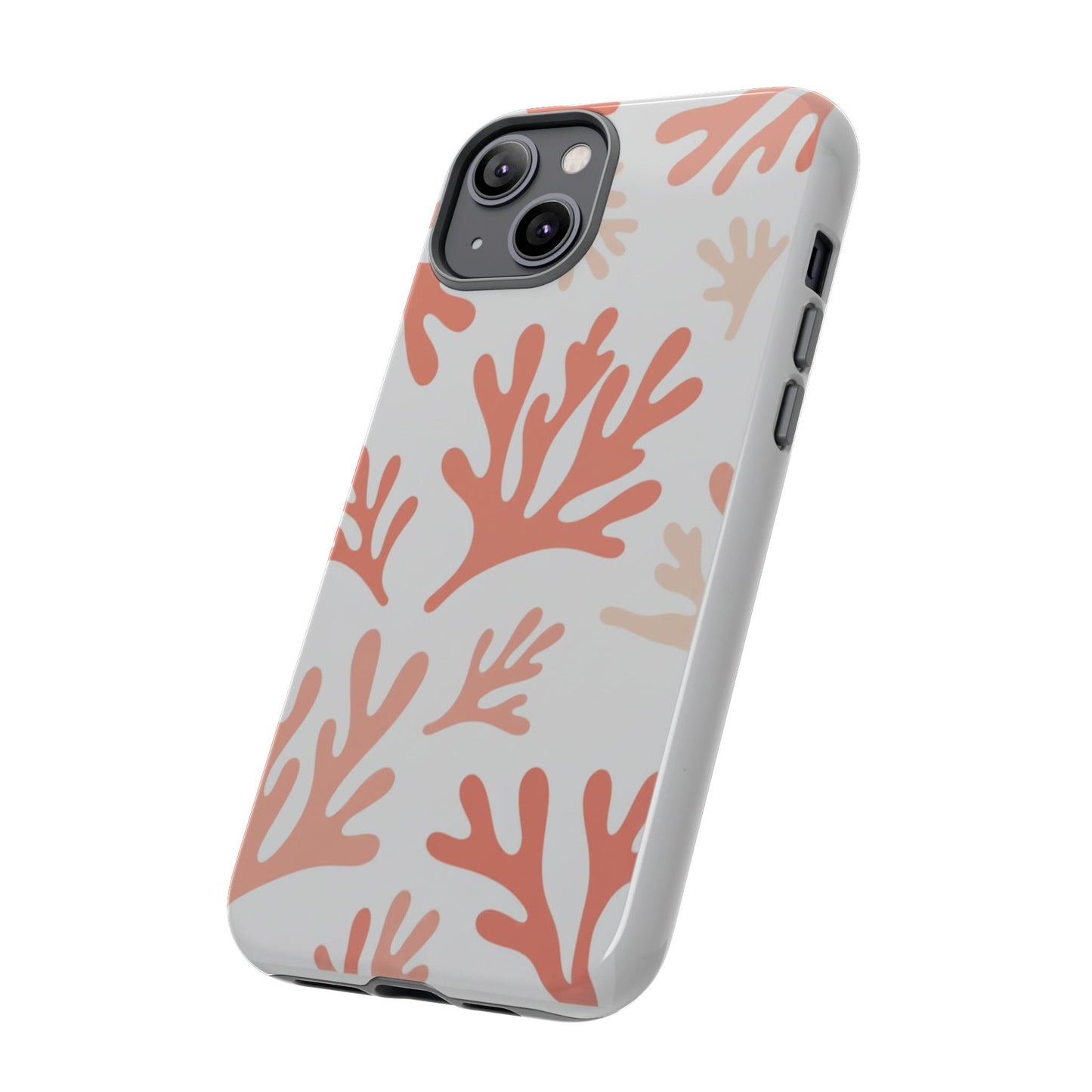 Coral Reef Pattern Tough Phone Case — Pink Beachy Protective Cover