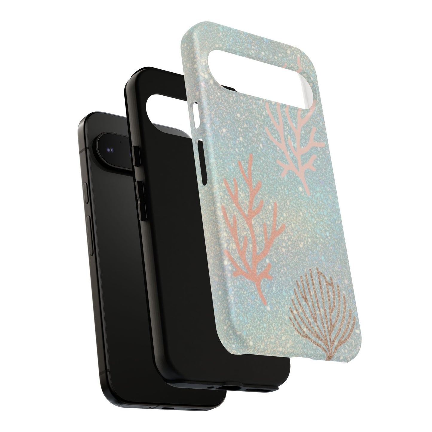 Seafoam Sparkle Phone Case – Coral & Seashell Tough Case