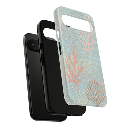 Seafoam Sparkle Phone Case – Coral & Seashell Tough Case