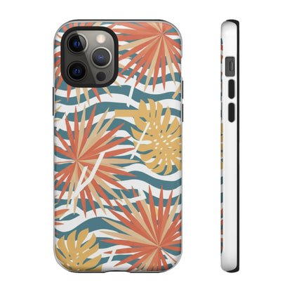 Tropical Palm Tough Phone Case – Retro Wave Floral Protective Cover