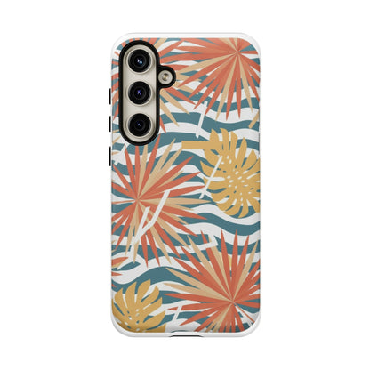Tropical Palm Tough Phone Case – Retro Wave Floral Protective Cover