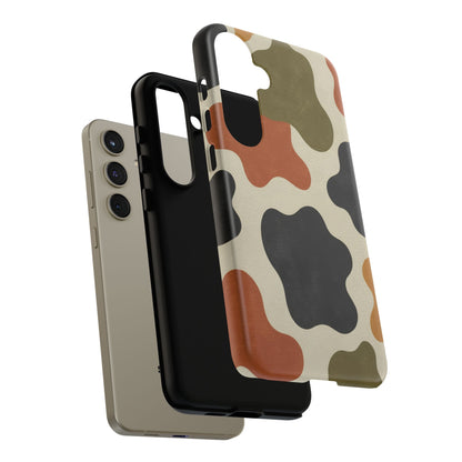 Retro Abstract Camouflage Phone Case — Earth Tone Tough Case