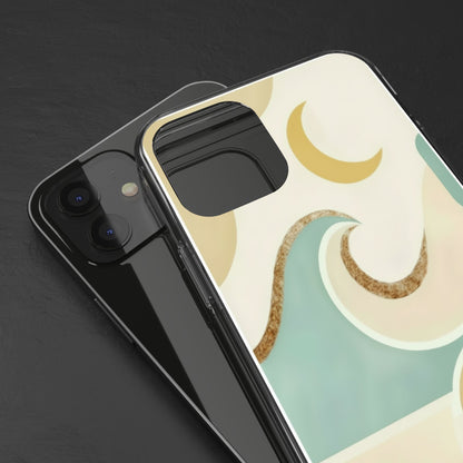 Clear Phone Case — Coastal Waves & Seashell Design
