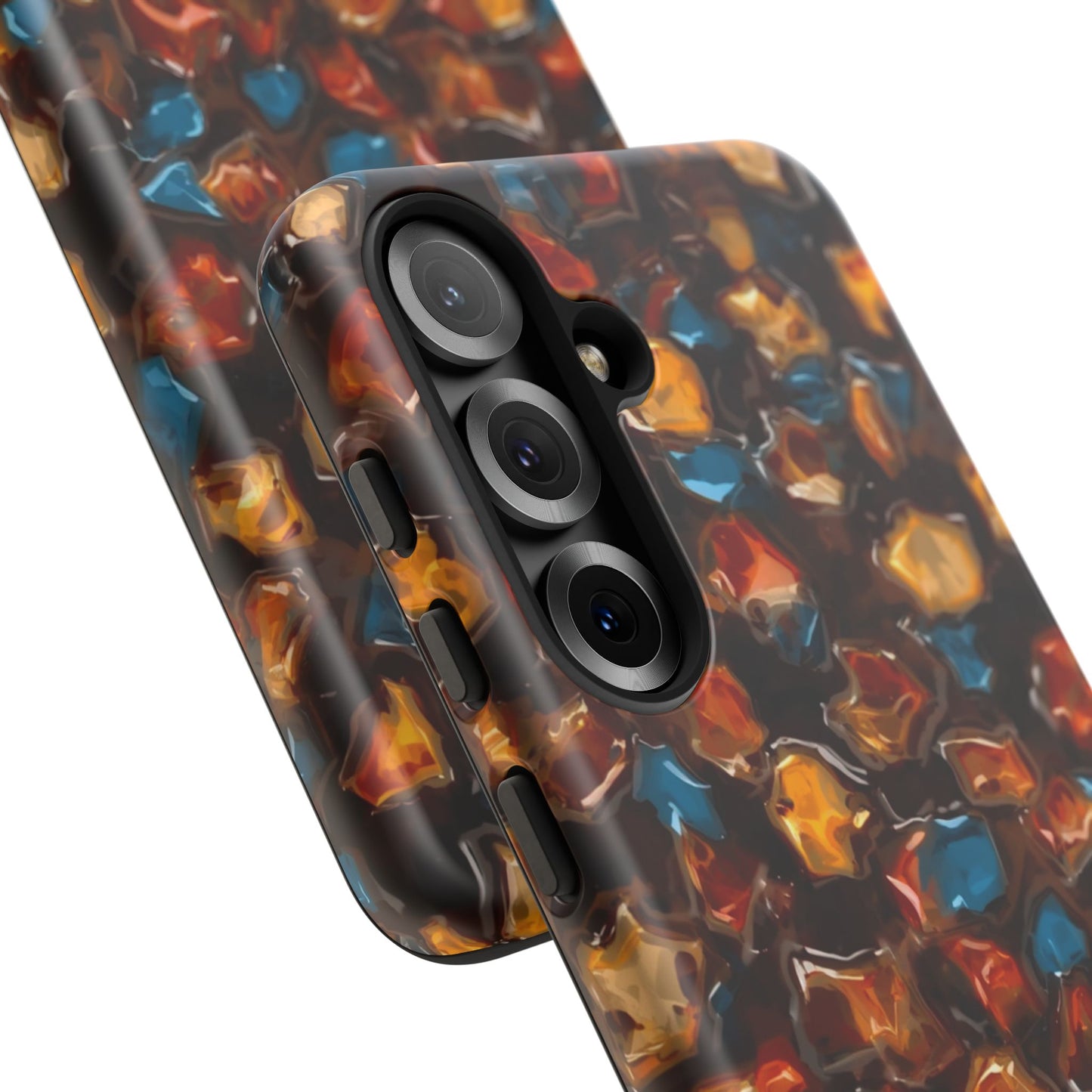 Phone Case - Amber Tortoiseshell Mosaic Protective Cover