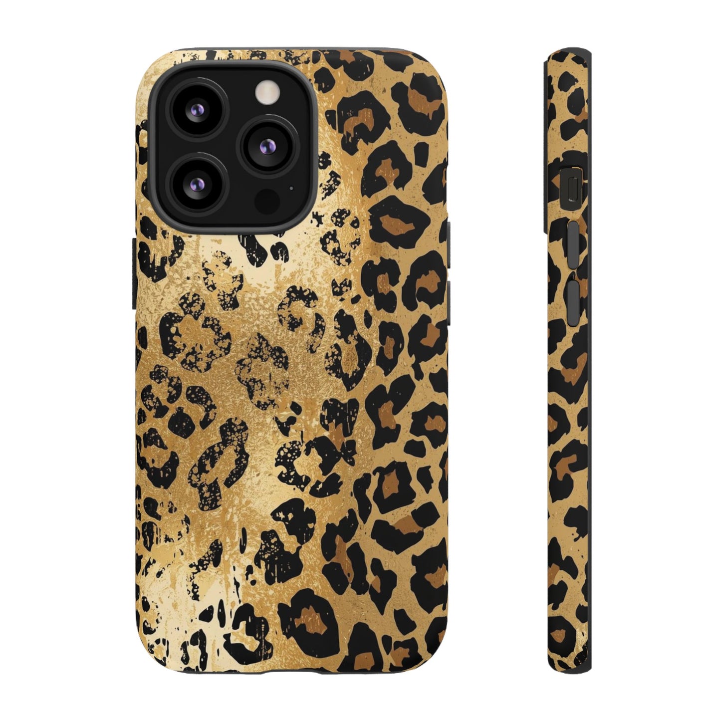 Leopard Print Tough Phone Case — Durable Protective iPhone Cover