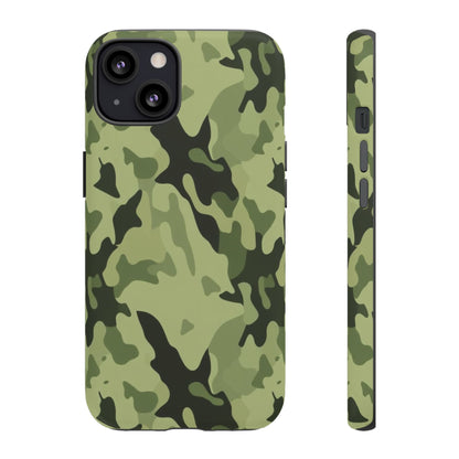Camo Tough Phone Case — Military Green Protective iPhone Cover