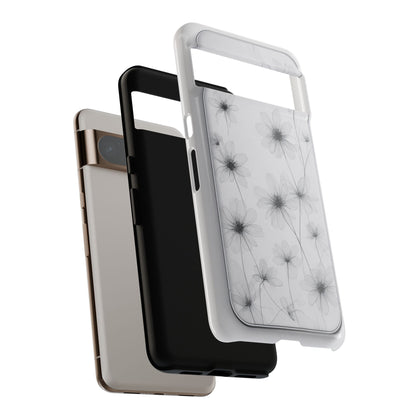 Tough Case — Black & White Floral Tough Phone Case
