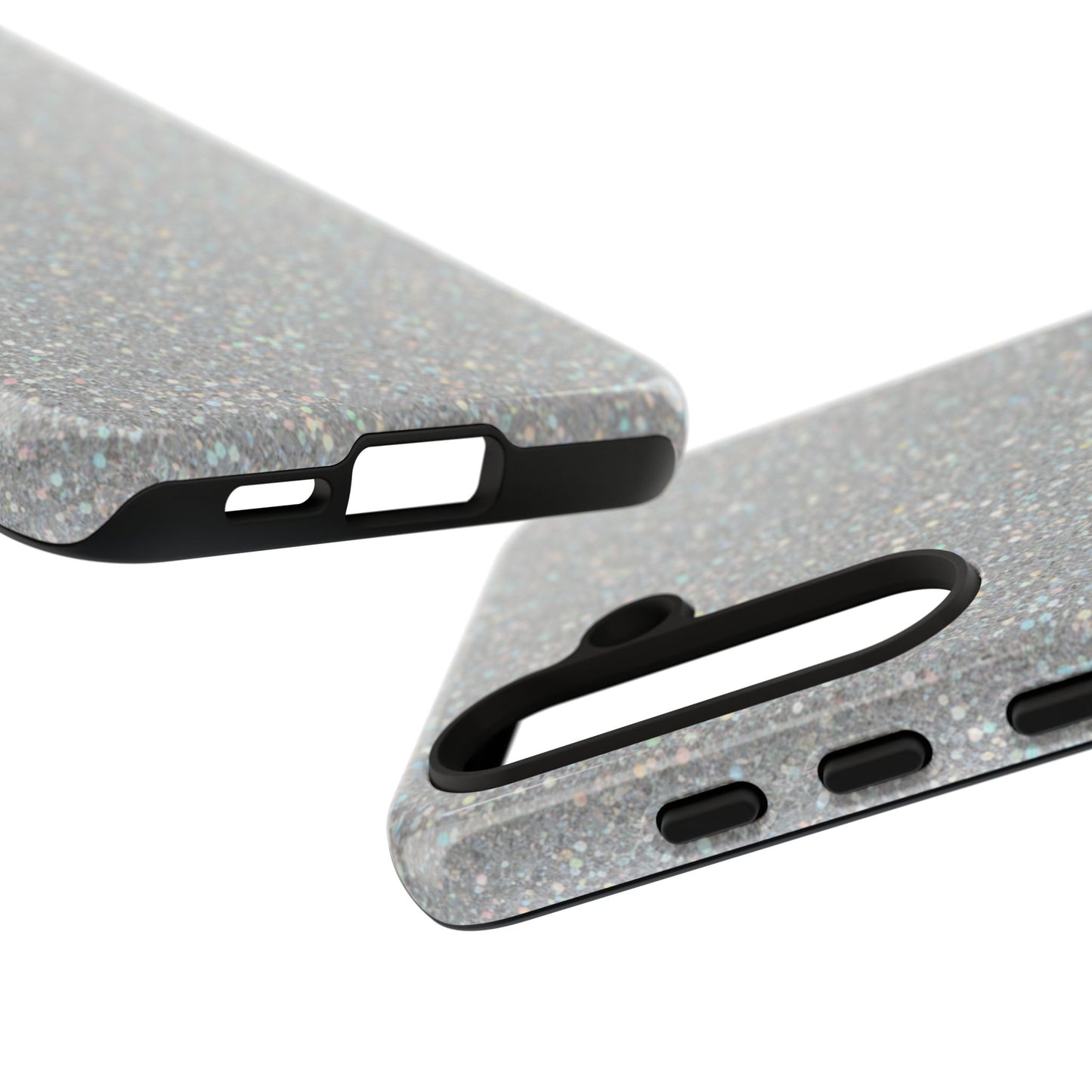 Glitter Silver Tough Phone Case — Sparkling Protective Phone Case