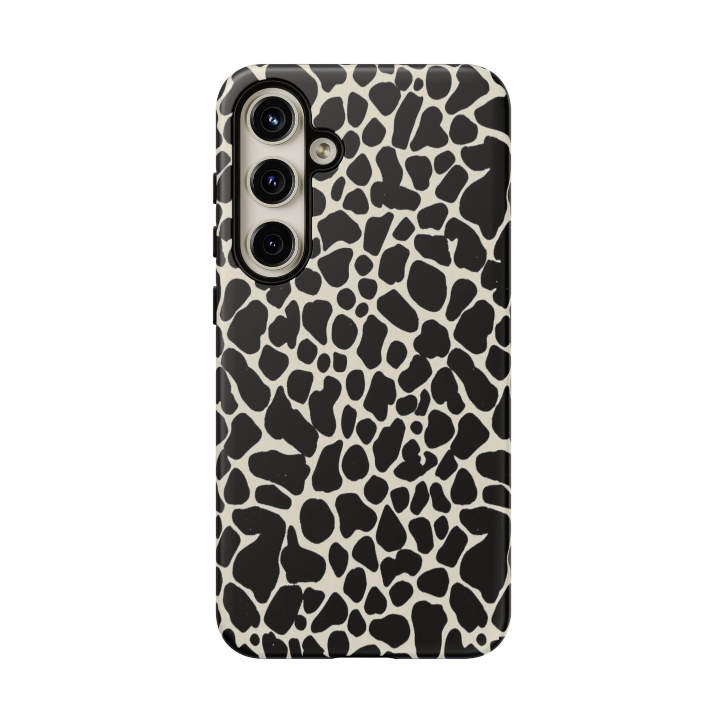 Black and White Cowhide Phone Case — Protective Tough Case