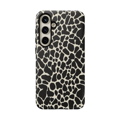 Black and White Cowhide Phone Case — Protective Tough Case