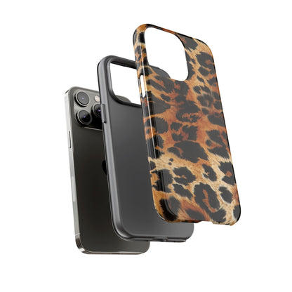 Leopard Print Tough Phone Case – Rugged Protective iPhone Cover