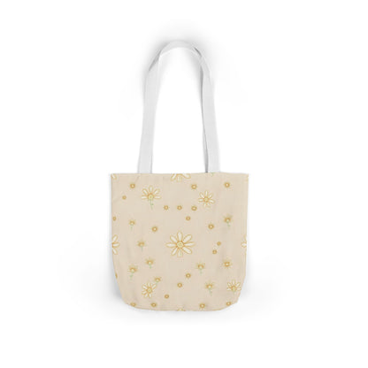 Golden Daisies Canvas Tote — Floral Beach & Market Bag