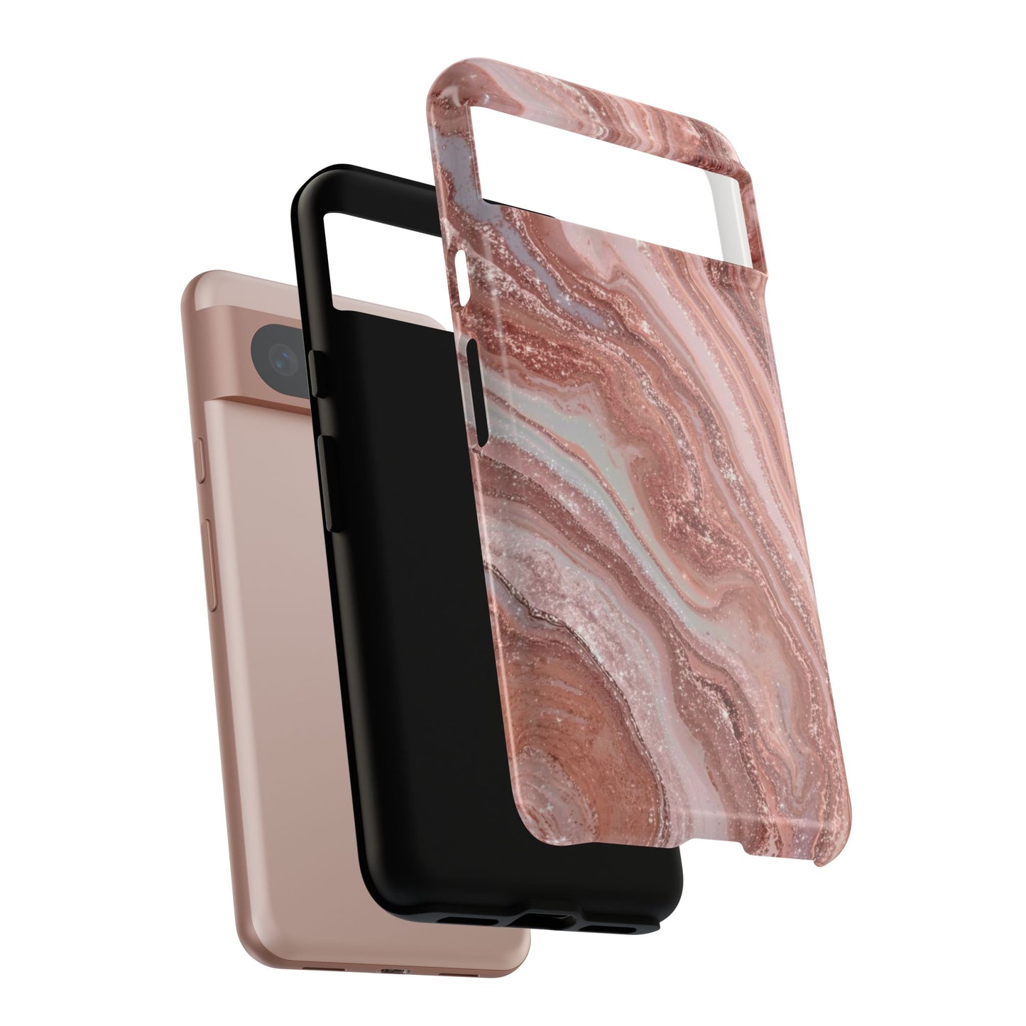 Rose Gold Marble Tough Phone Case