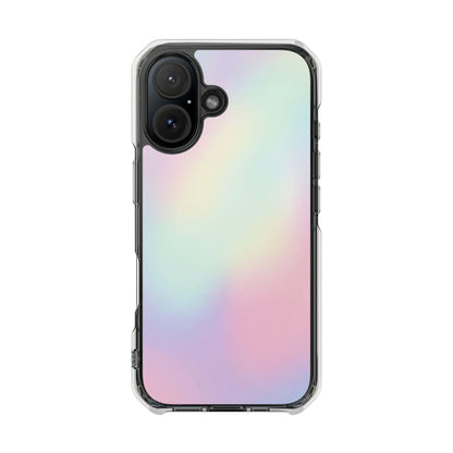 Clear Magnetic Impact Phone Case — Iridescent Pastel Backing