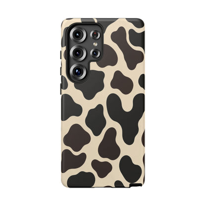 Cow Print Phone Case — Black & Cream Protective  Case