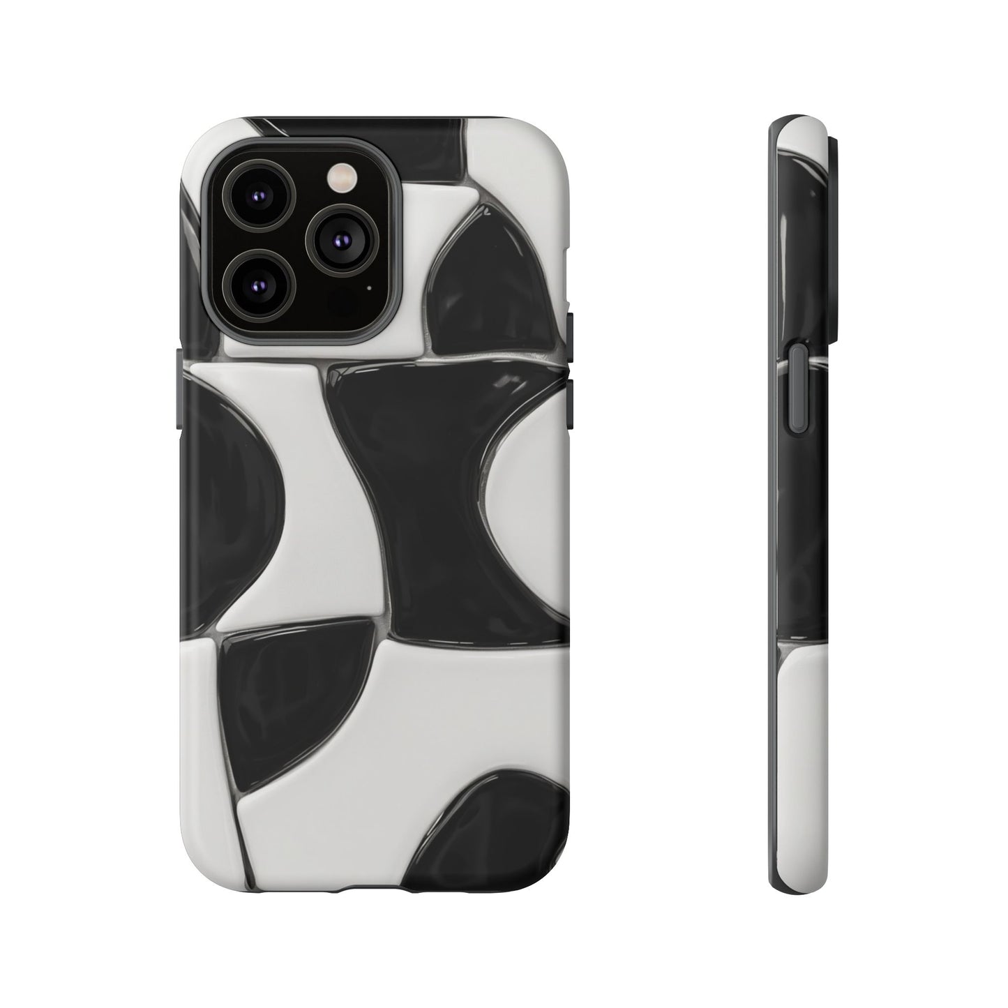 Black & White Abstract Pattern Tough Phone Case