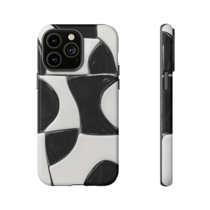 Black & White Abstract Pattern Tough Phone Case