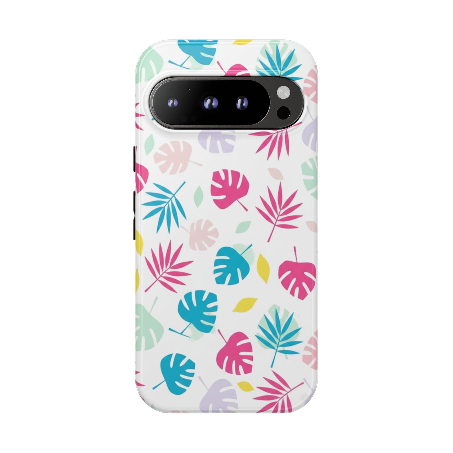 Tropical Leaf Phone Case — Colorful Pastel Monstera & Palm iPhone Case