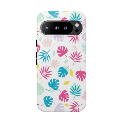 Tropical Leaf Phone Case — Colorful Pastel Monstera & Palm iPhone Case