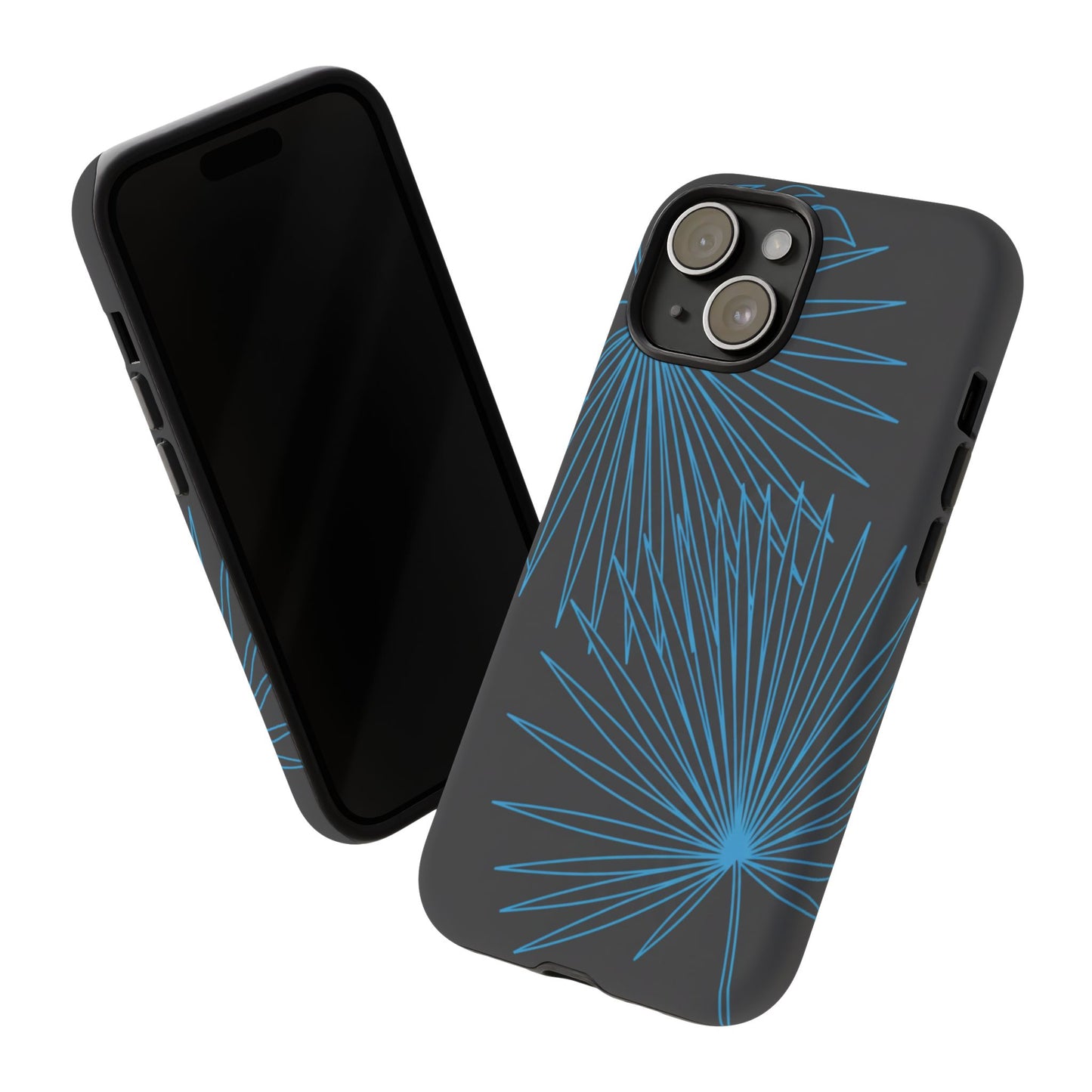 Blue Dandelion Burst Tough Phone Case — Protective Floral iPhone Cover