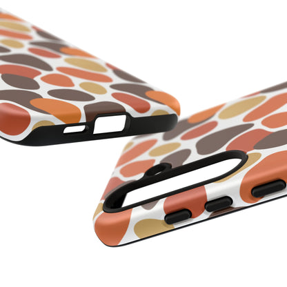 Phone Case — Retro Pebble Pattern in Warm Autumn Colors