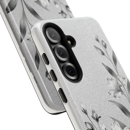 Floral Monochrome Phone Case — Elegant Black & White Lily Design