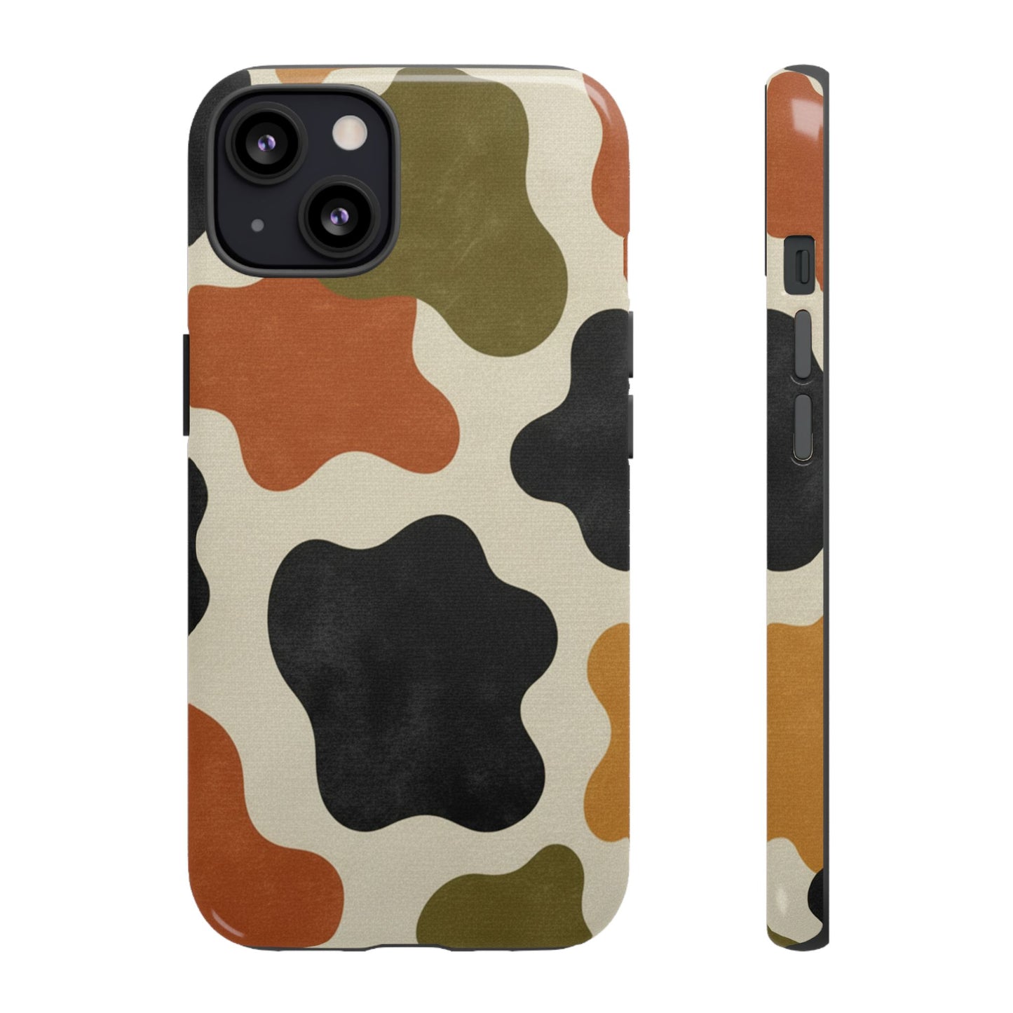 Retro Abstract Camouflage Phone Case — Earth Tone Tough Case