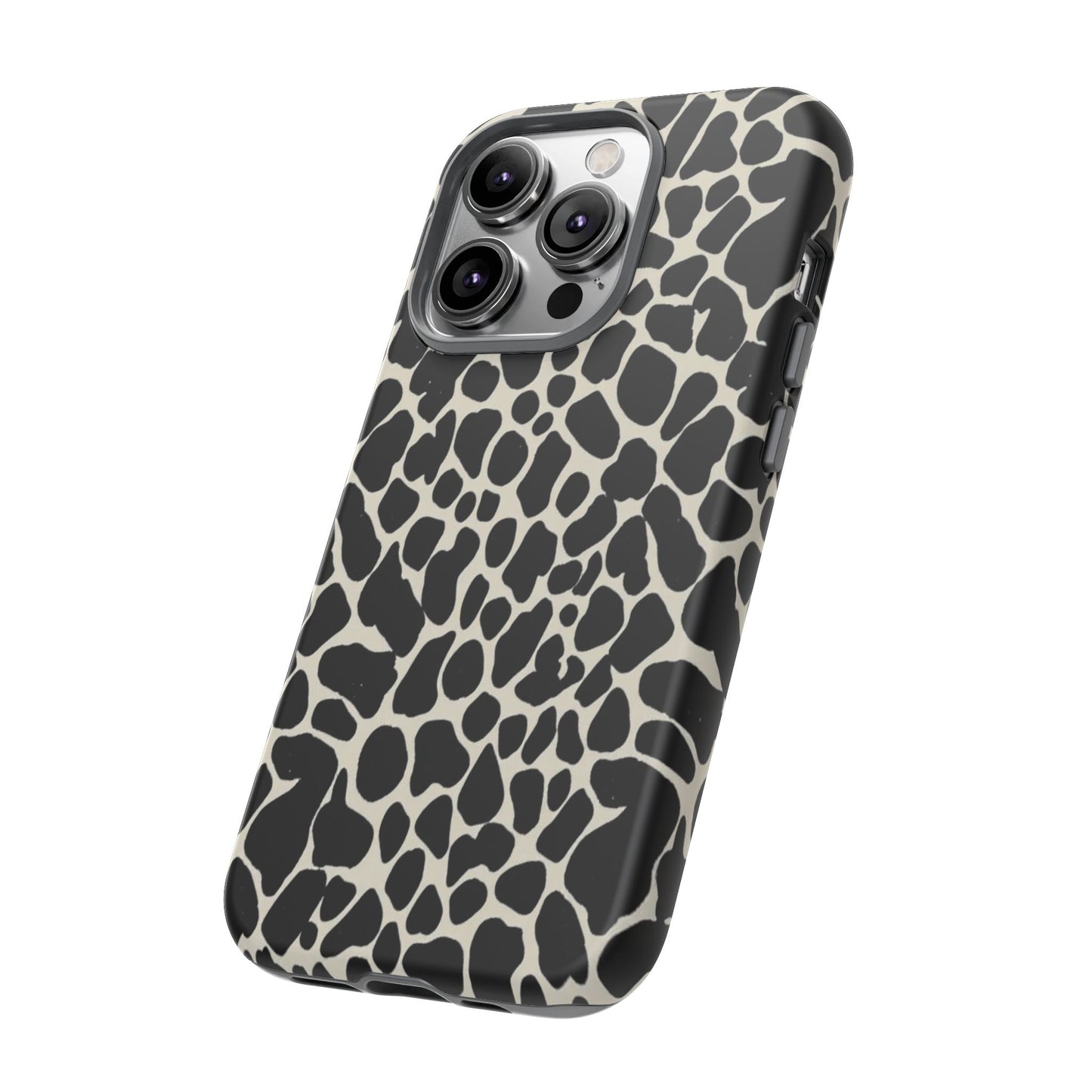 Black and White Cowhide Phone Case — Protective Tough Case