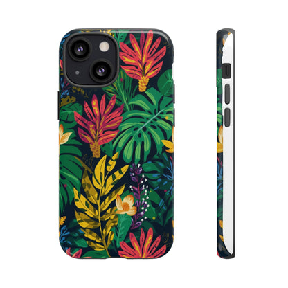 Tropical Floral Phone Case — Vibrant Jungle Leaf Protective Cover