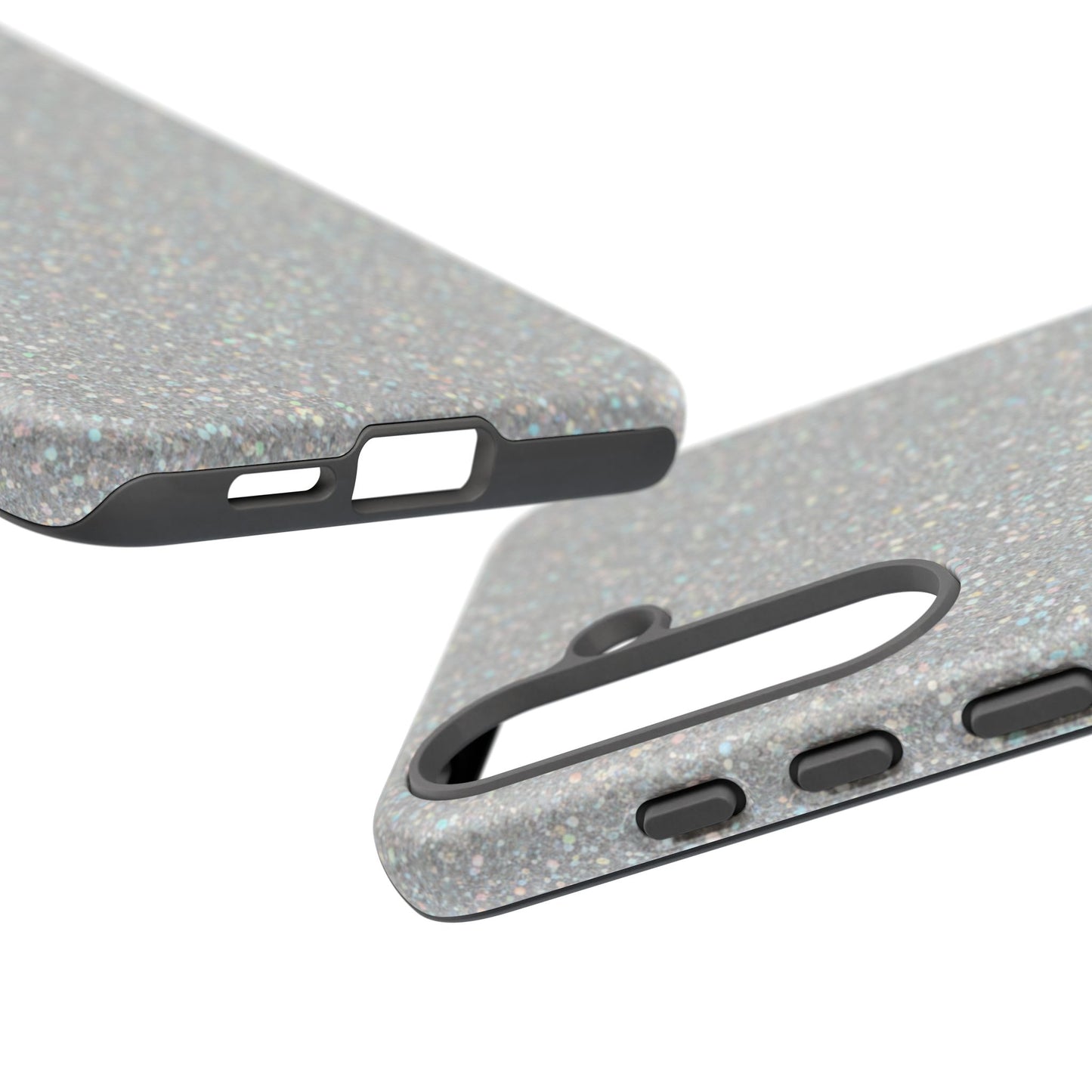 Glitter Silver Tough Phone Case — Sparkling Protective Phone Case