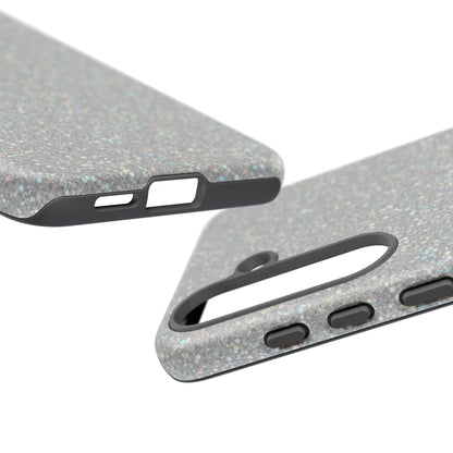 Glitter Silver Tough Phone Case — Sparkling Protective Phone Case