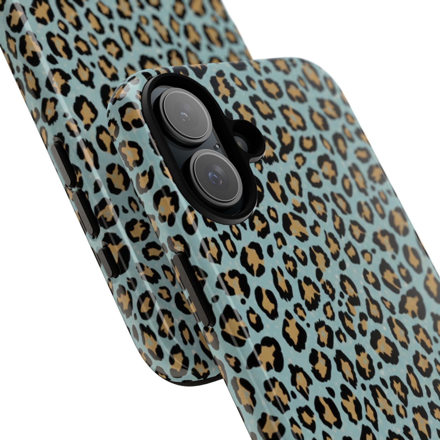 Leopard Print Tough Phone Case - Blue Cheetah Protective Cover